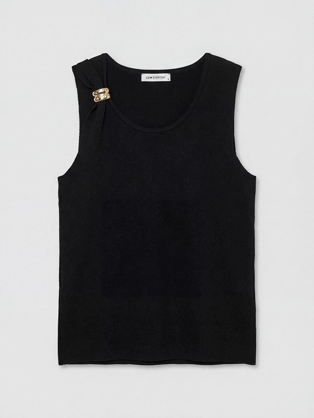 Siyah Aplike Detaylı Kadın Triko Kazak