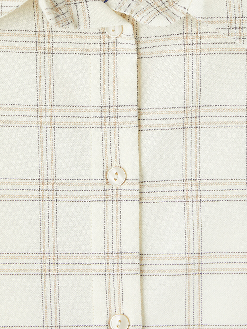 Plaid Oversize Poplin Women's Shirt-1