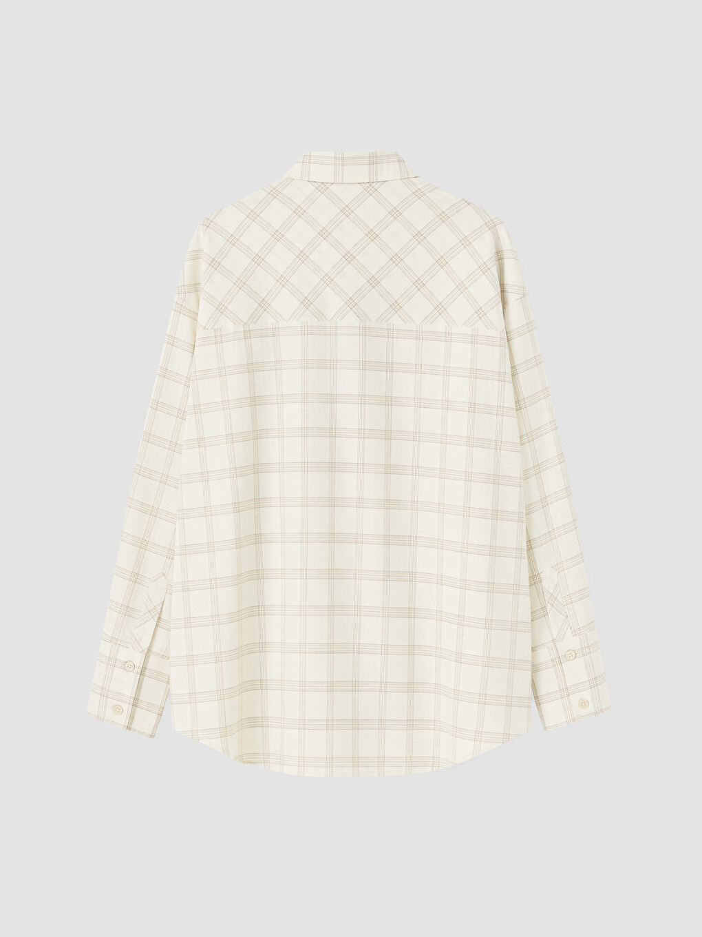 Plaid Oversize Poplin Women's Shirt-2