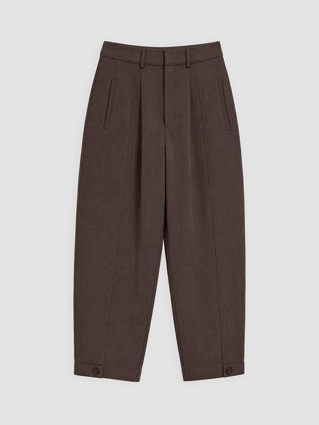 Loose Fit Women's Pleated Fabric Trousers