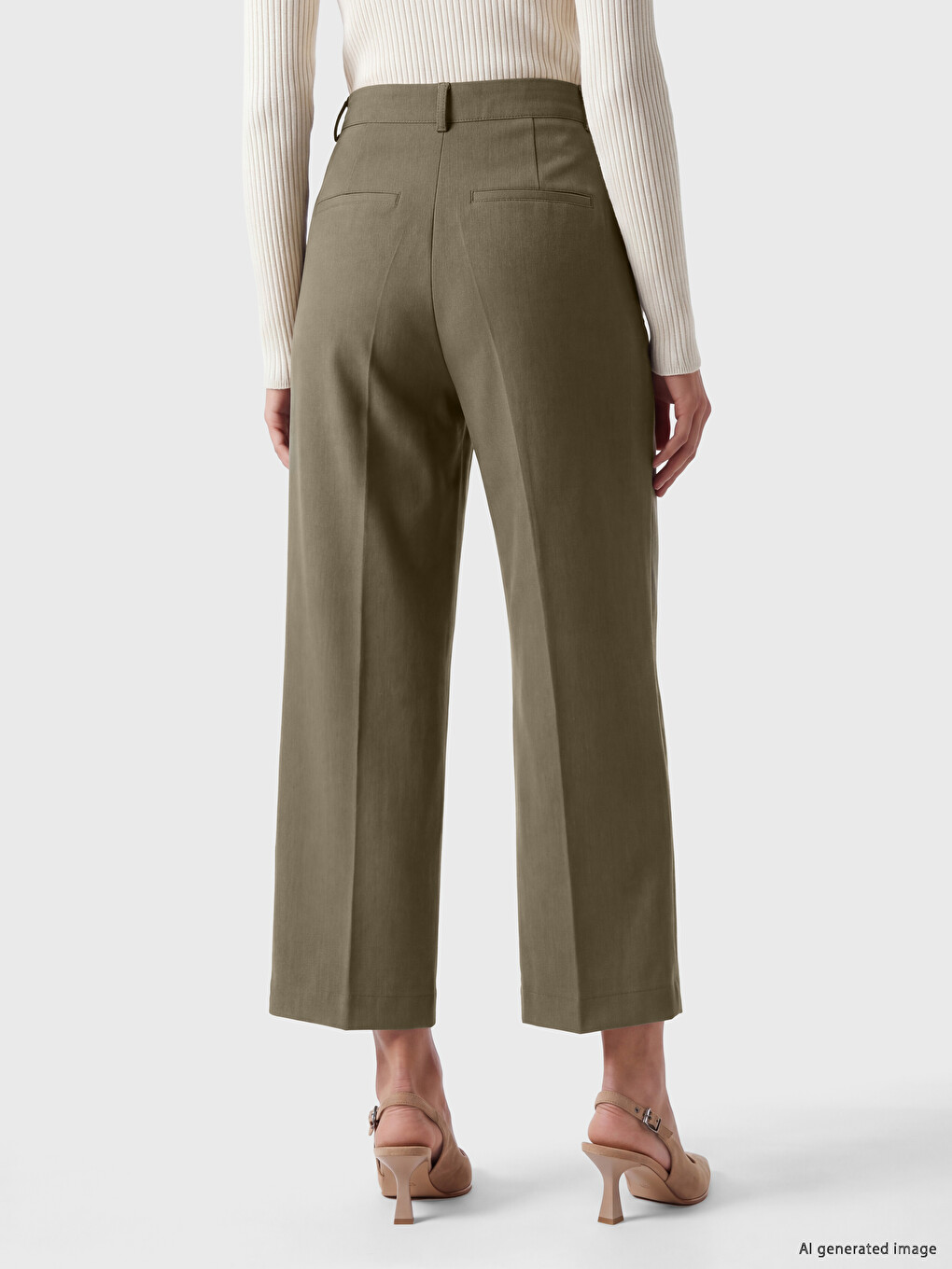 Woman Khaki Trousers-3