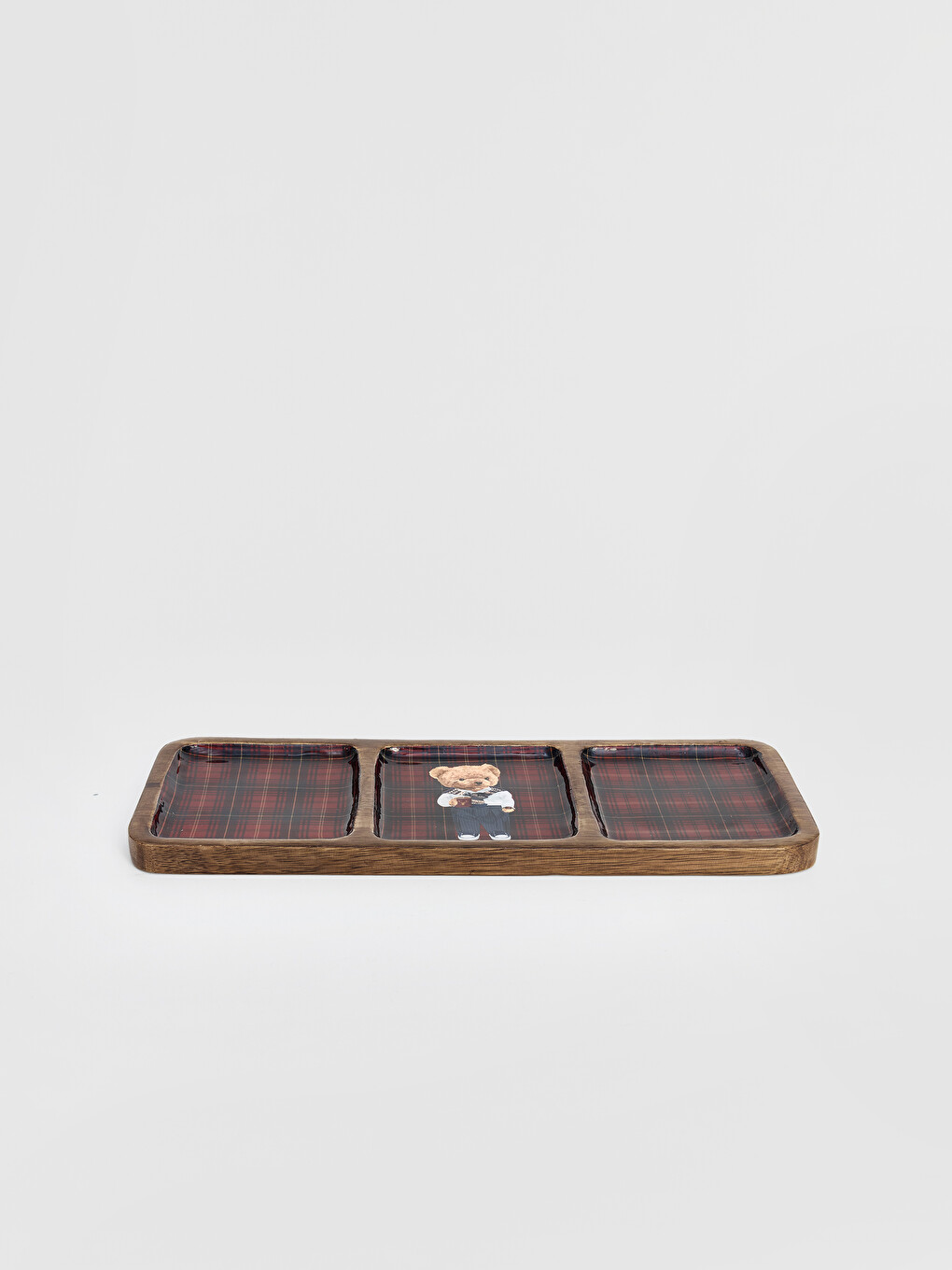 Bear Teddy Printed Wooden Snack Bowl-1