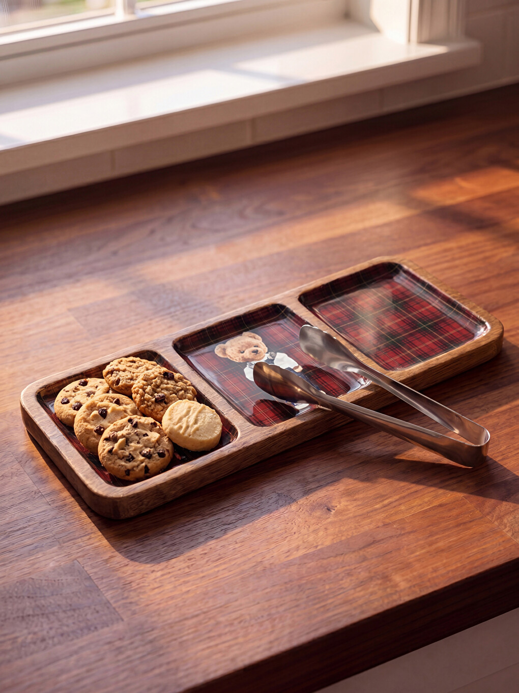 Bear Teddy Printed Wooden Snack Bowl