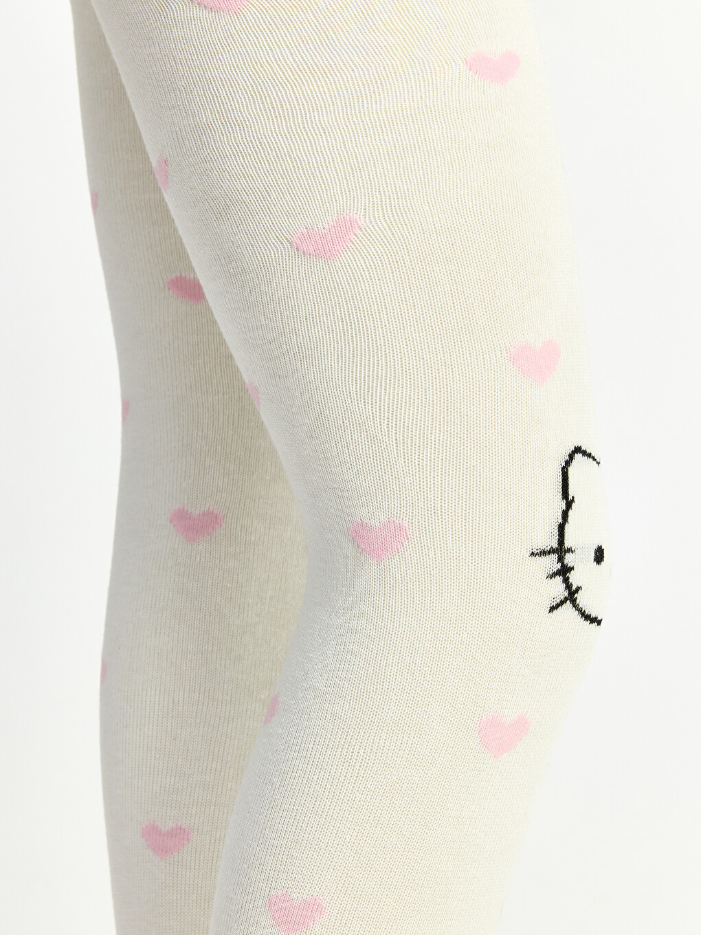 Pembe Hello Kitty Baskılı Kız Çocuk Külotlu Çorap 2'li-2