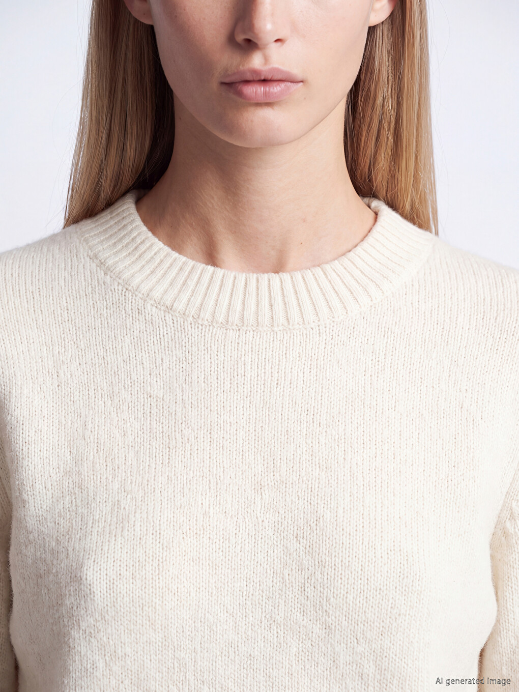 Crew Neck Women's Knitwear Sweater-3