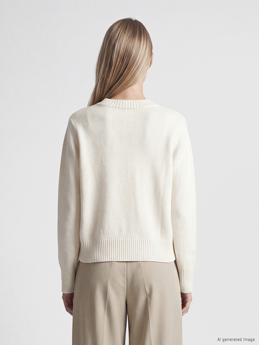 Crew Neck Women's Knitwear Sweater-4