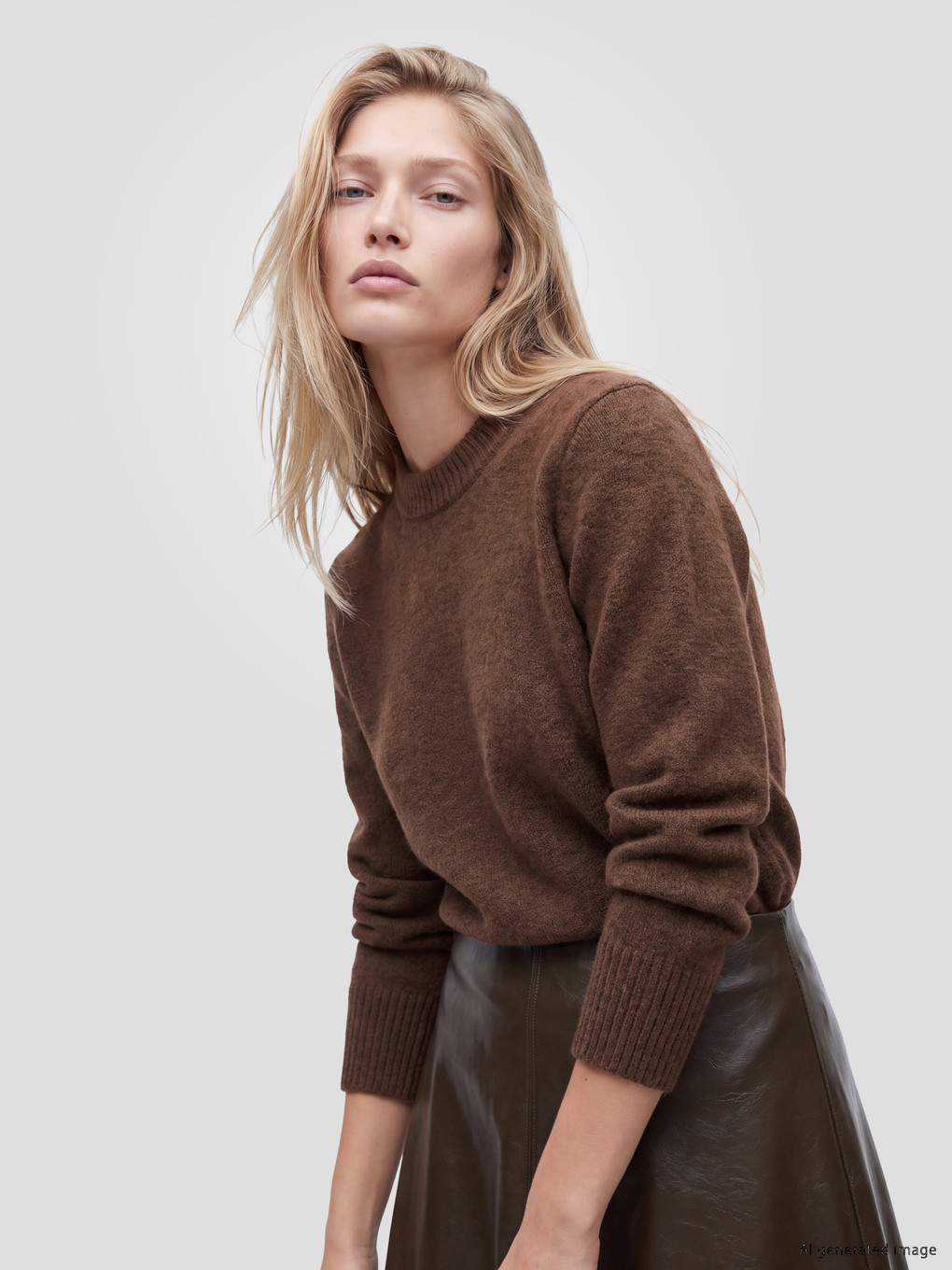 Crew Neck Women's Knitwear Sweater-7