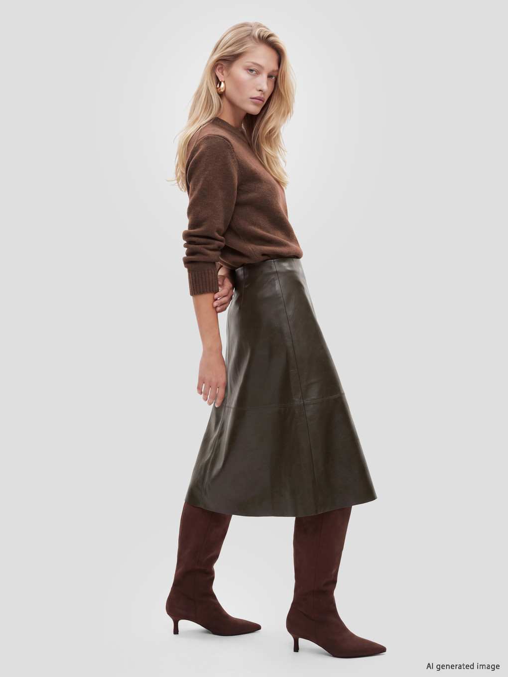 Crew Neck Women's Knitwear Sweater-8