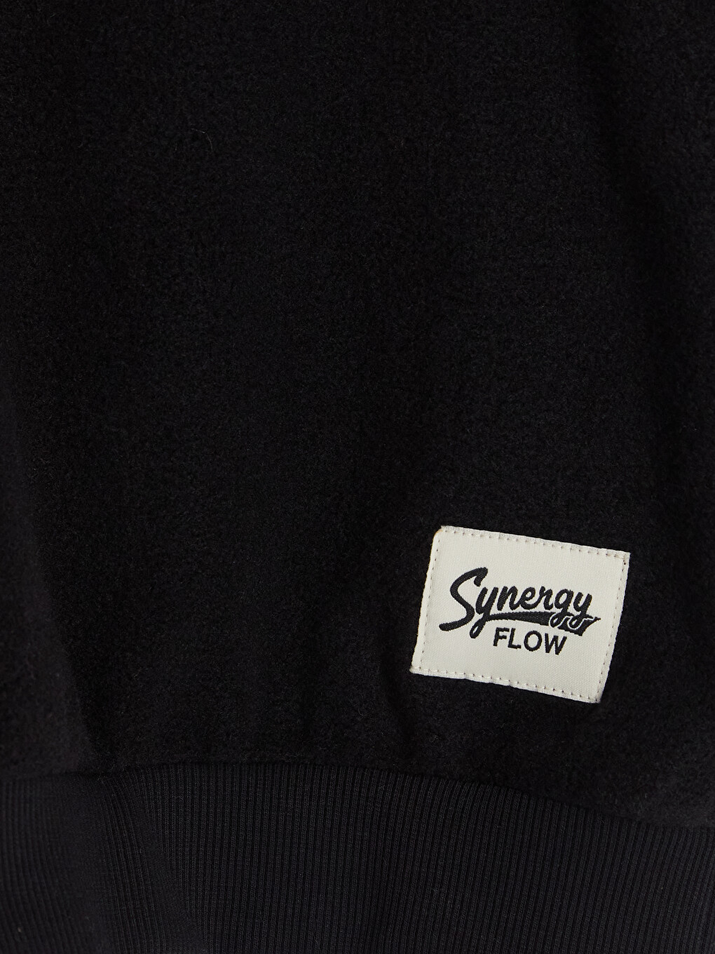 Siyah Dik Yaka Erkek Çocuk Polar Sweatshirt-3