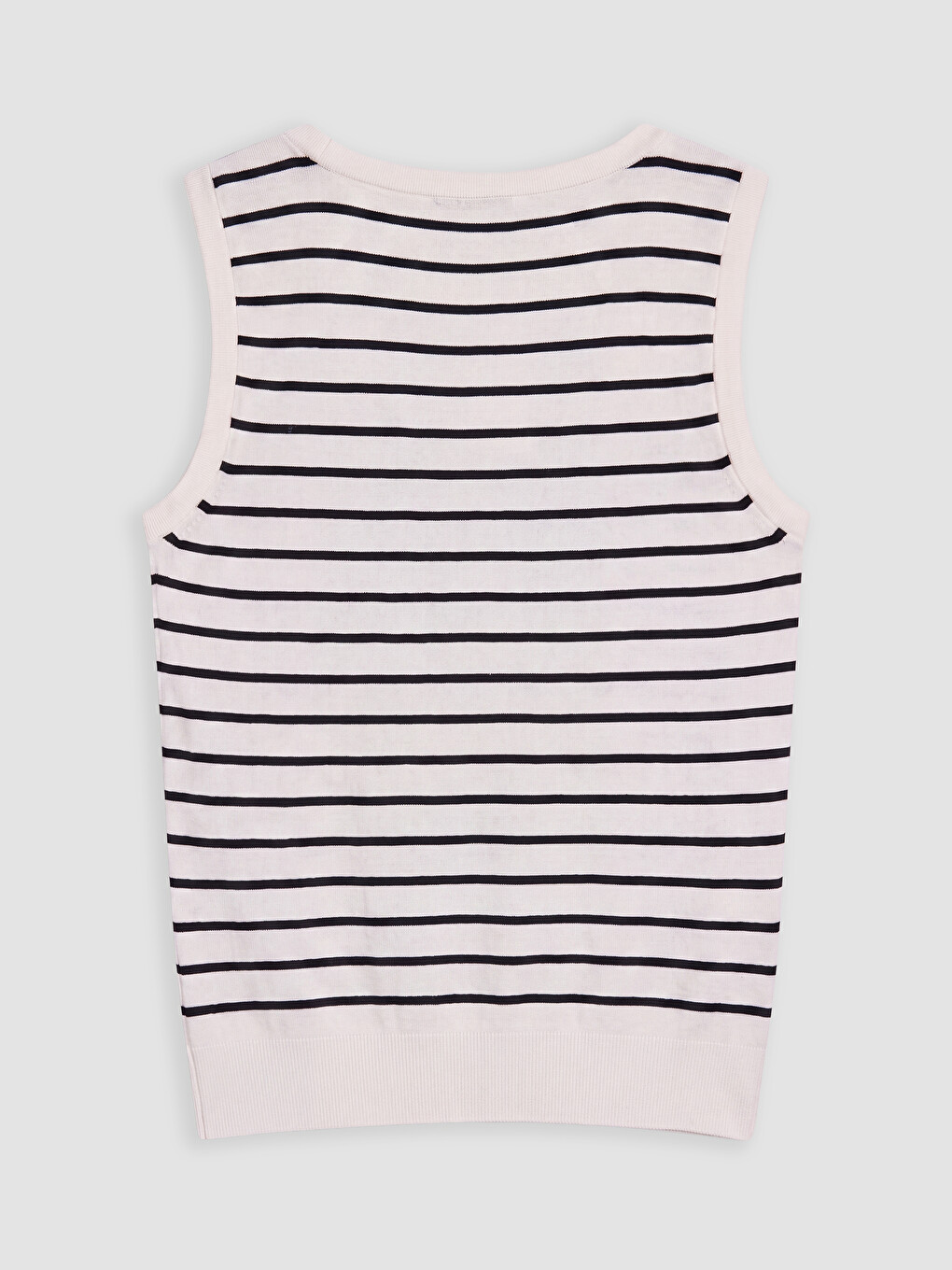 U Neck Striped Women's Knitwear Tank Top-6