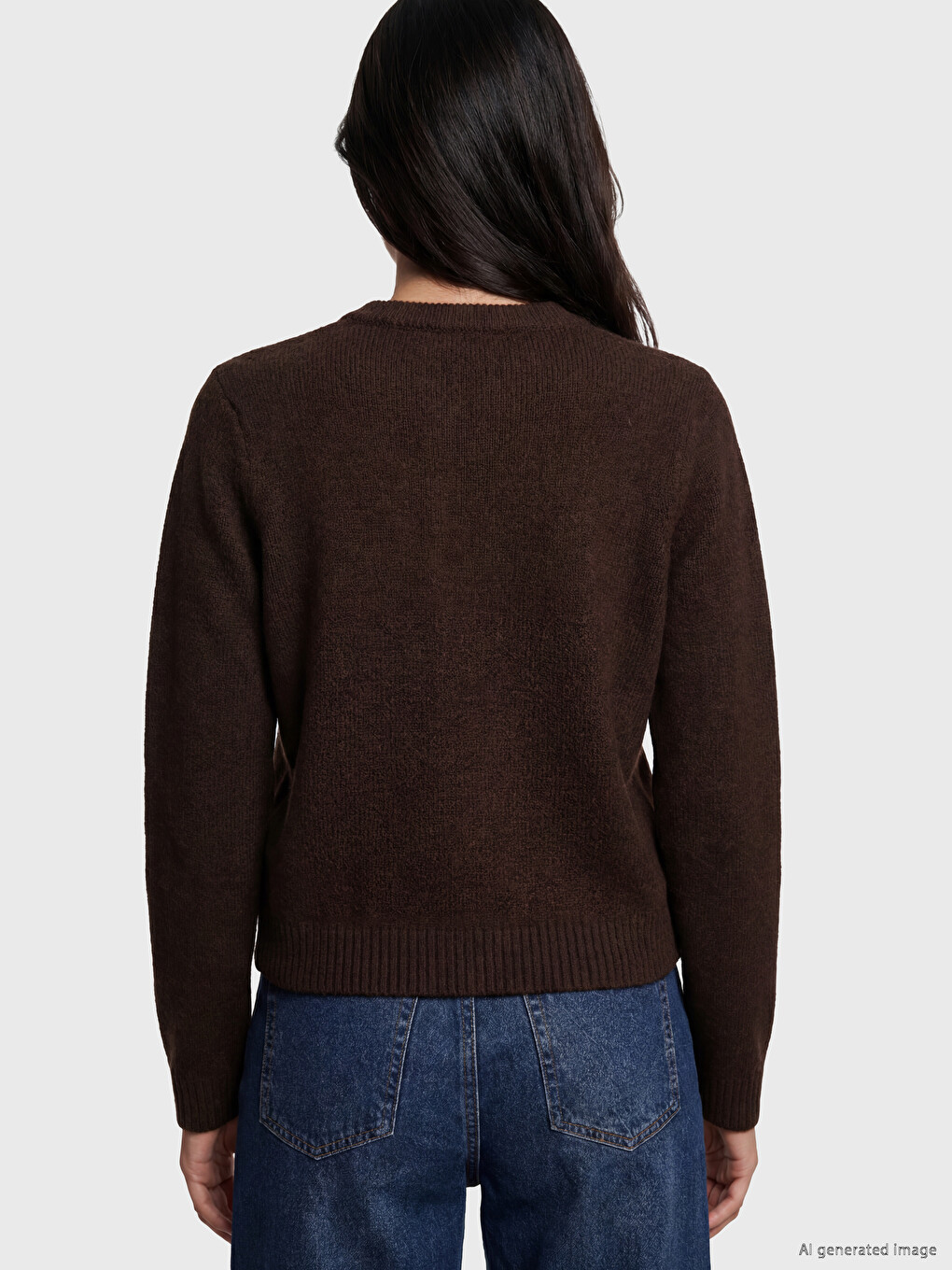Crew Neck Women's Knitwear Cardigan-3