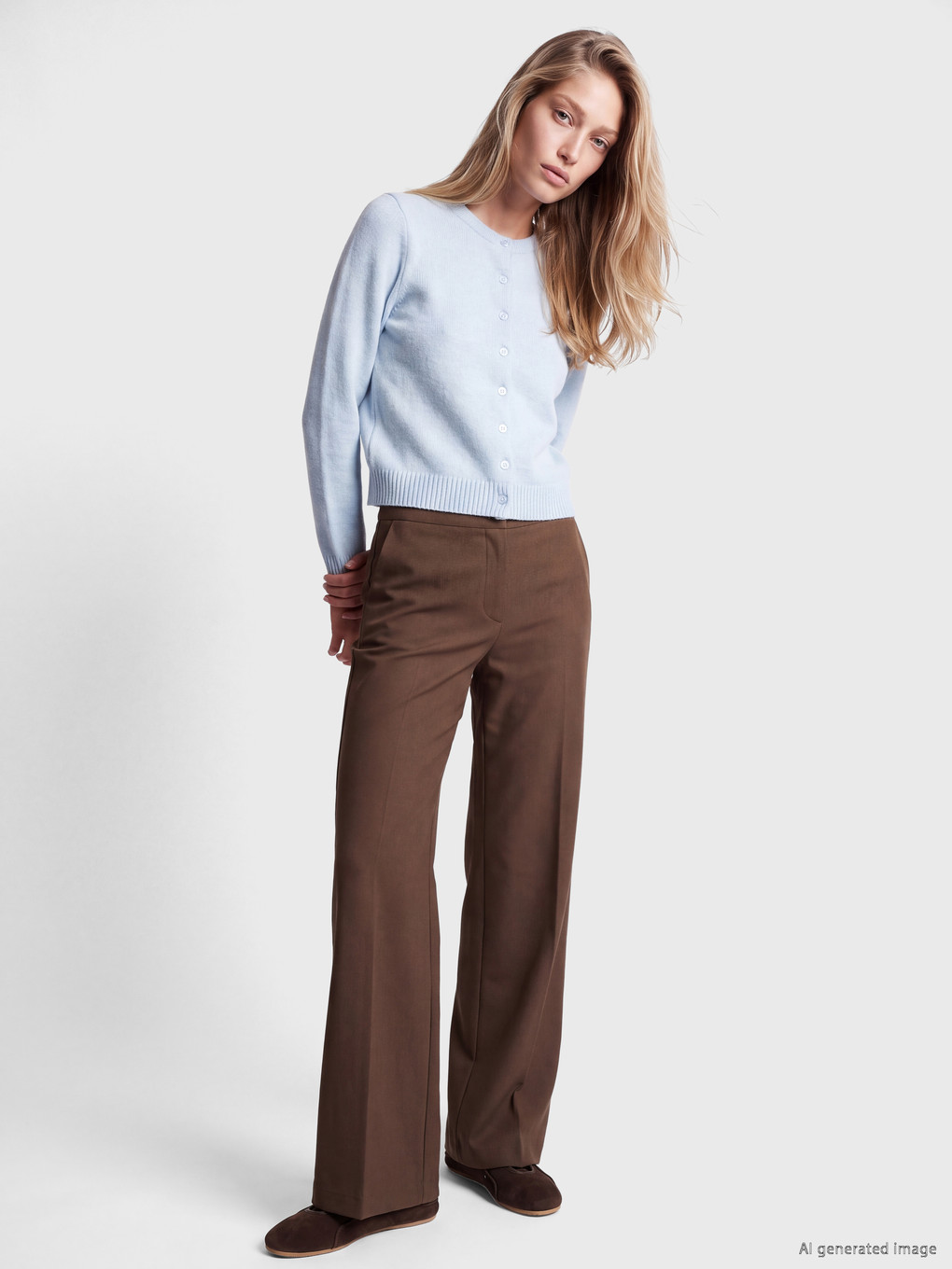 Crew Neck Women's Knitwear Cardigan-1