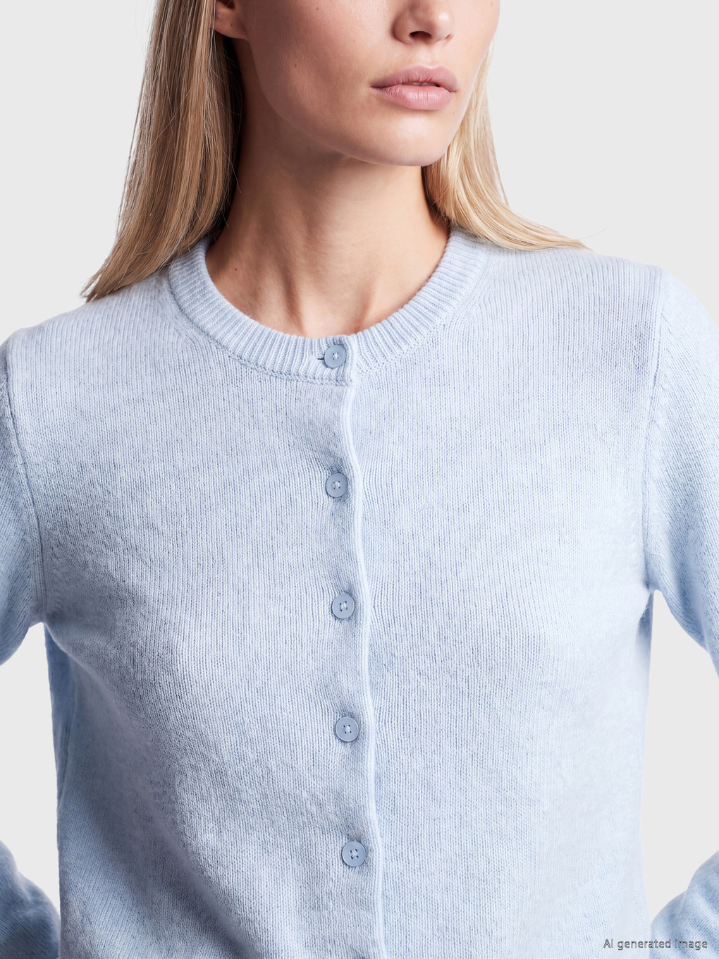 Crew Neck Women's Knitwear Cardigan-3