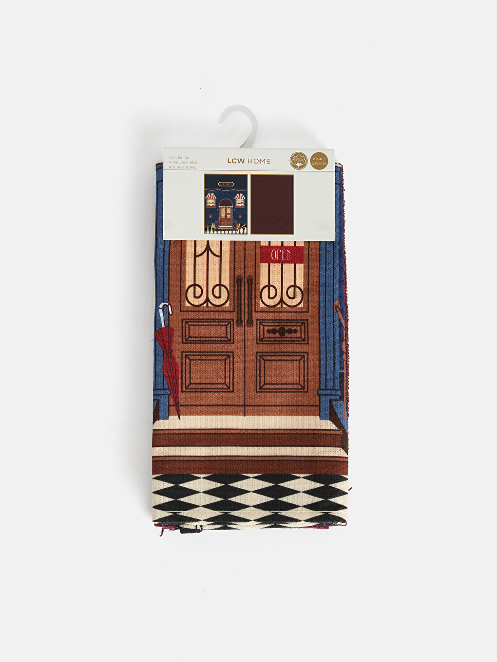 2 Pack Printed Tea Towel 40x50 Cm-2