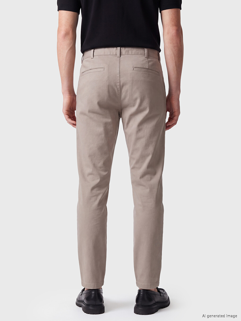Pantaloni Bărbați Regular Fit Din Gabardină-3