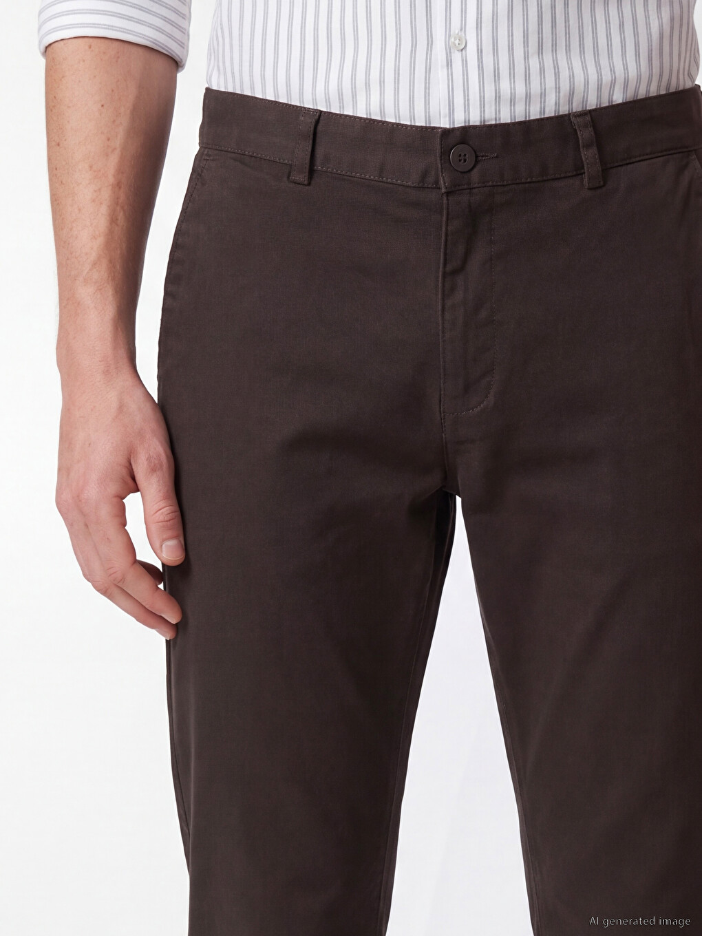 Pantaloni Bărbați Regular Fit Din Gabardină-2