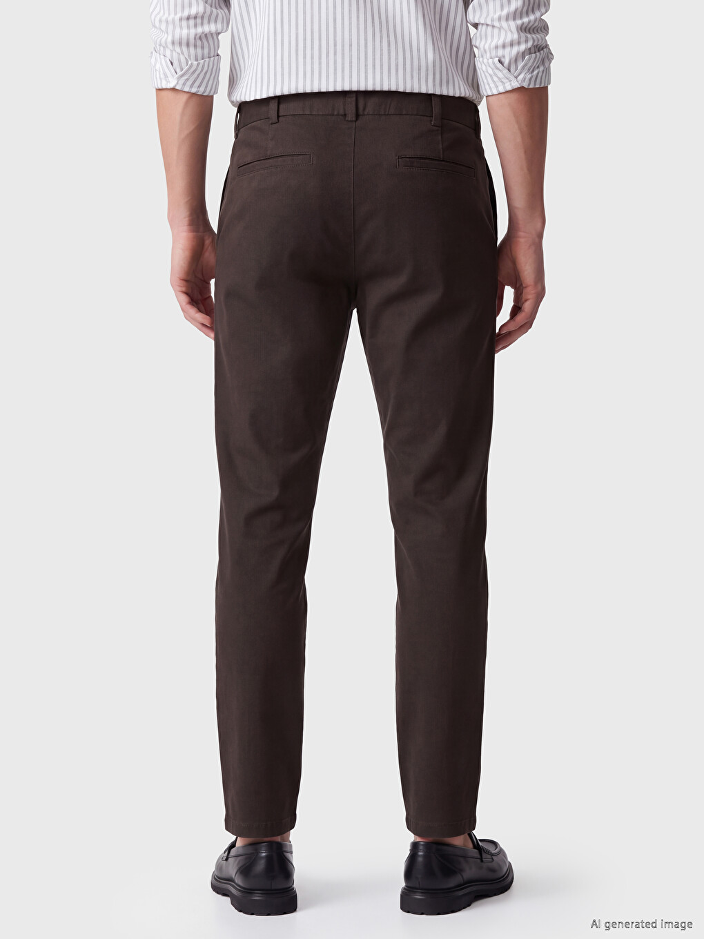 Pantaloni Bărbați Regular Fit Din Gabardină-3