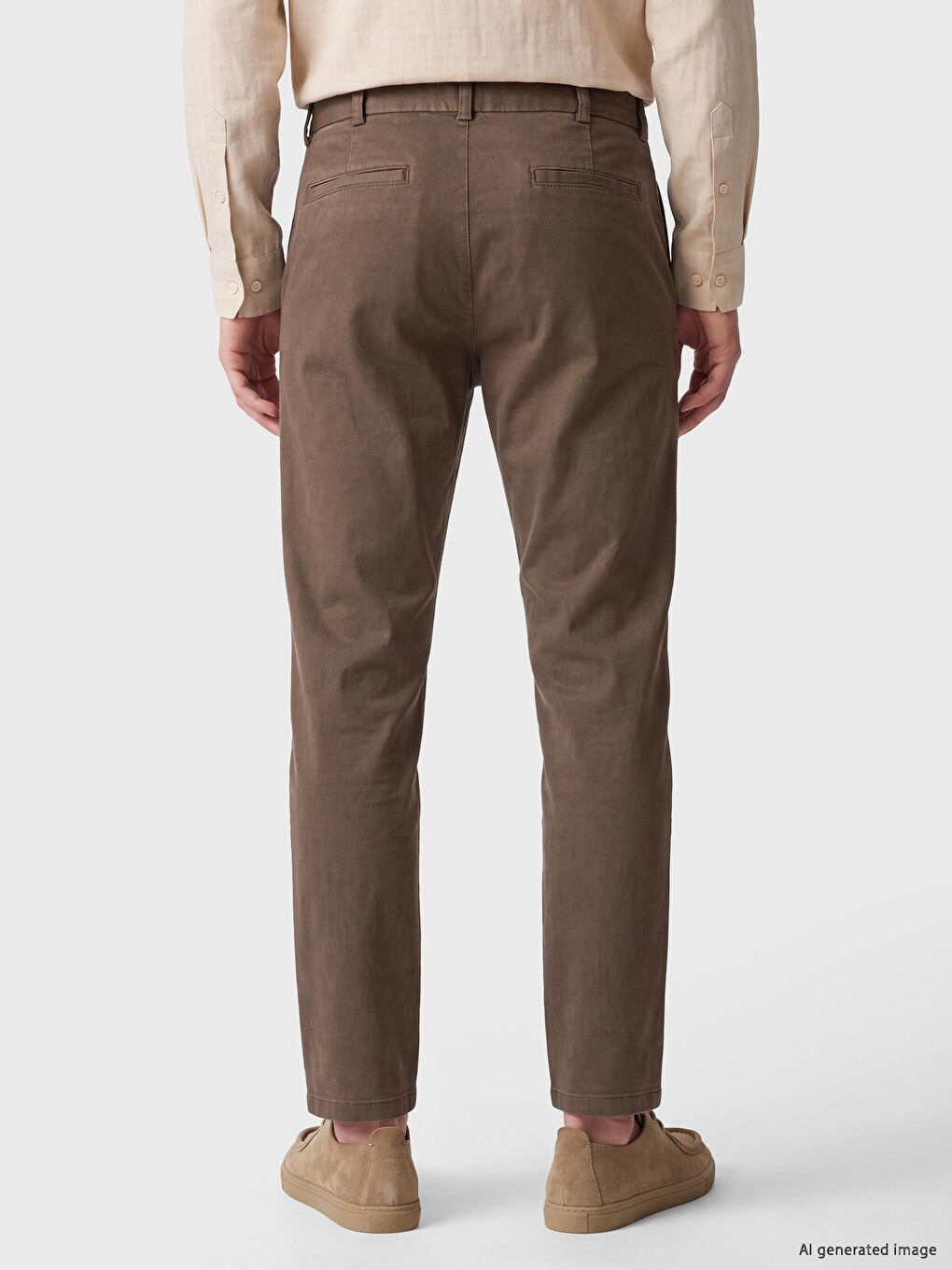 Pantaloni Bărbați Regular Fit Din Gabardină-3