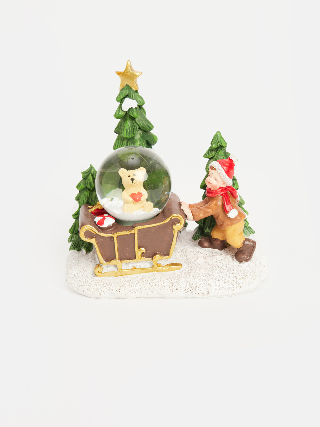 New Year Village Snow Globe-2
