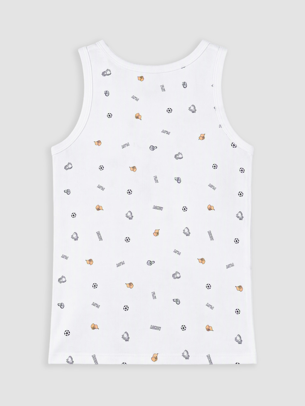 Boy White Vest-3