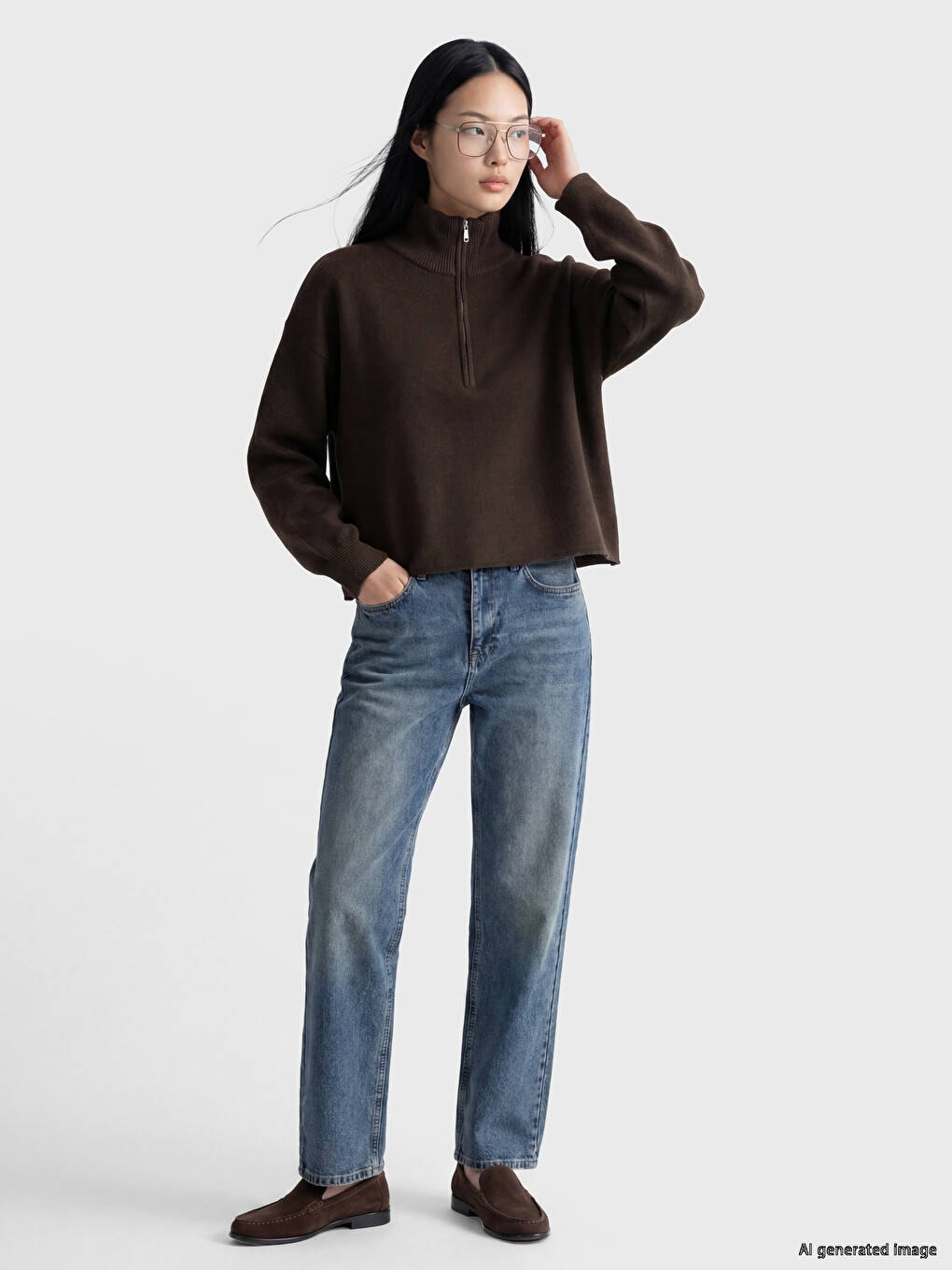 Woman Brown Sweater-1