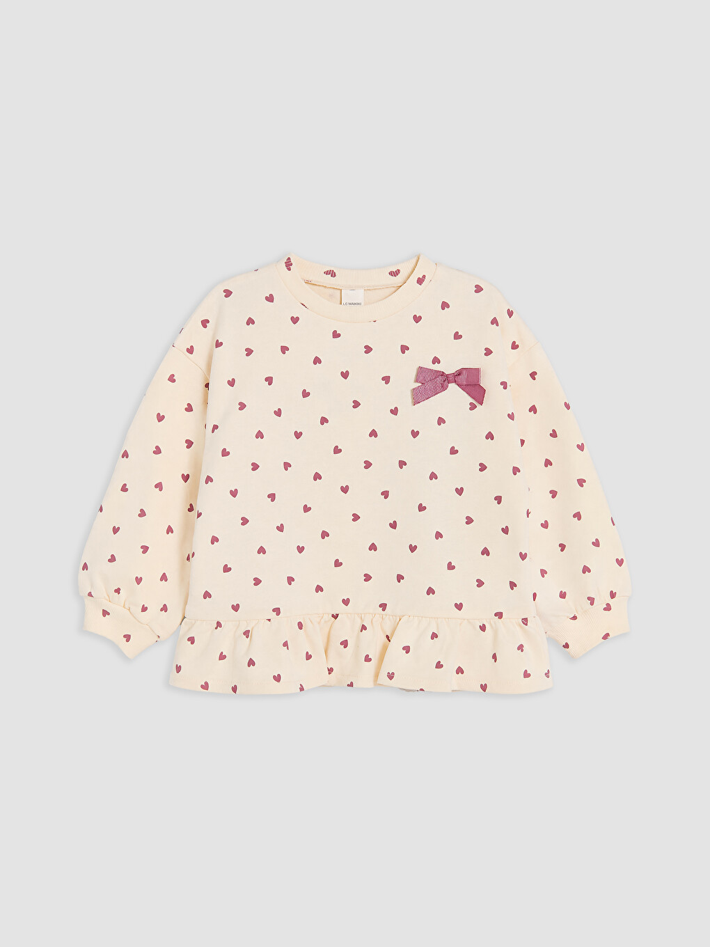 Printed Ruffled Girls' Sweatshirt 2 Pack-3
