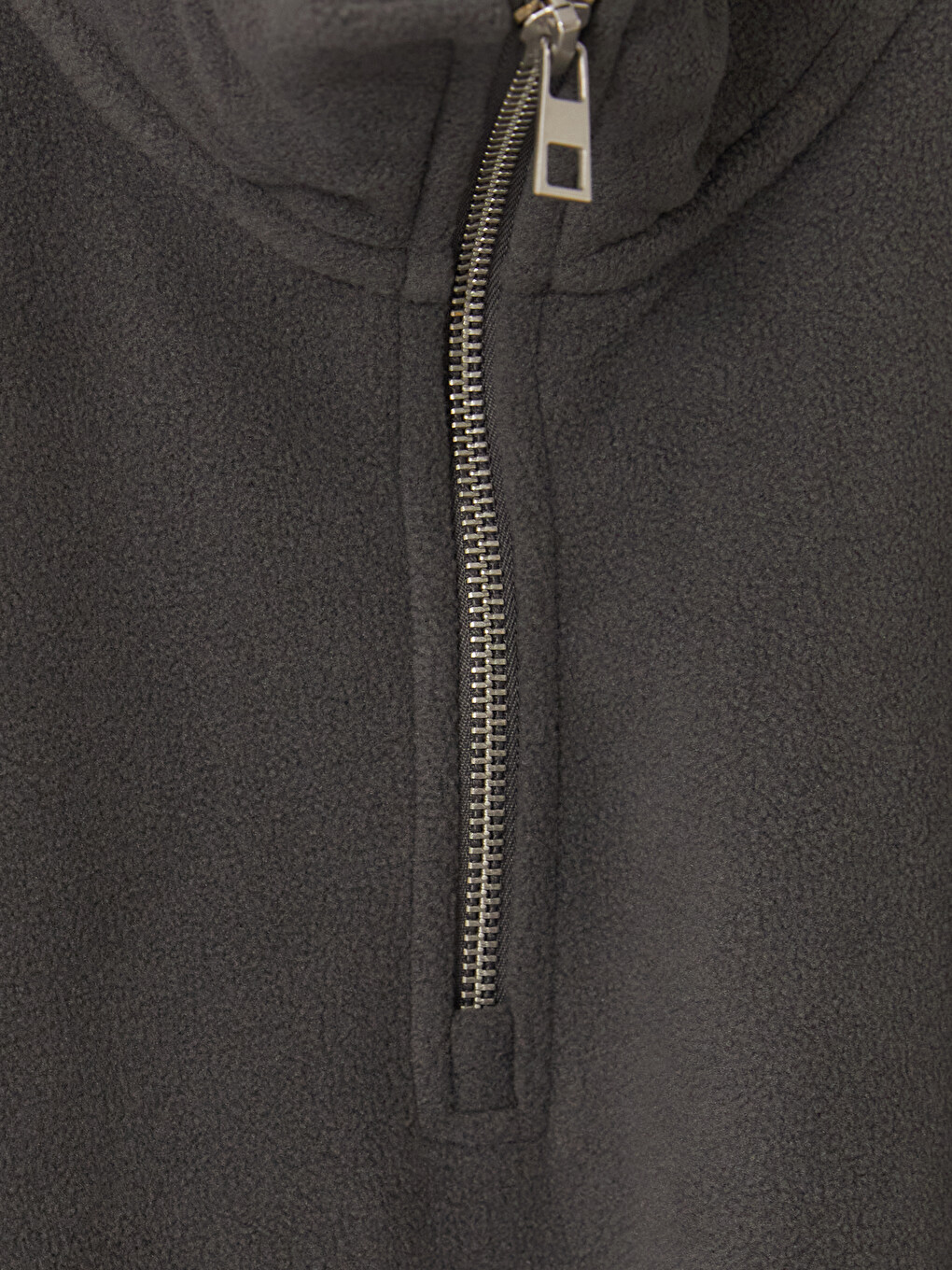 Yarım Fermuarlı Erkek Polar Sweatshirt-5