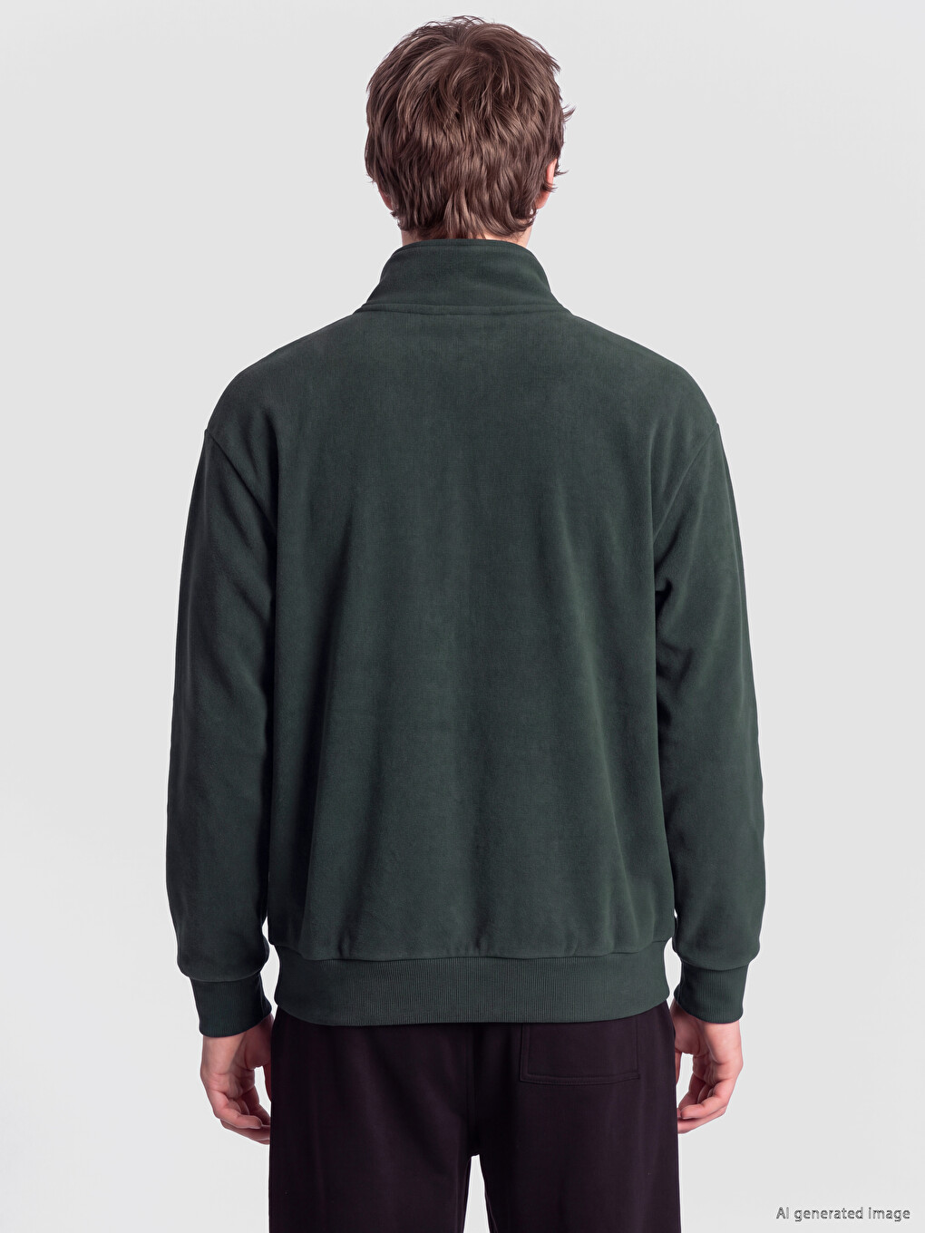 Bluza Sportive Polar Me Gjysmë-zip Për Burra-3