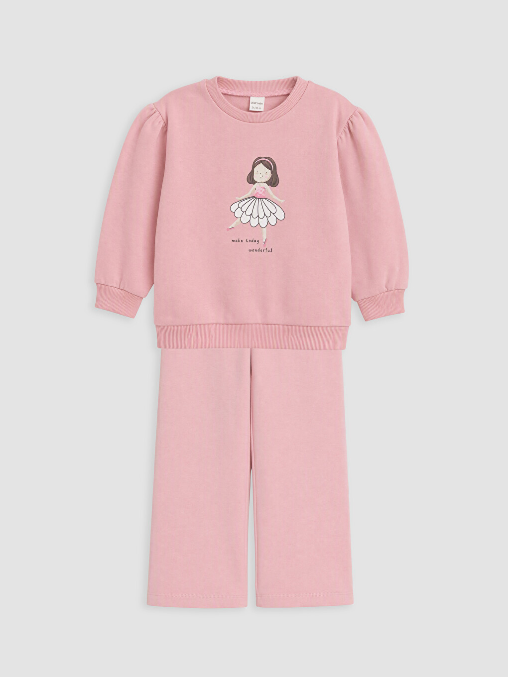 Printed Baby Girls' Thick Tracksuit Set