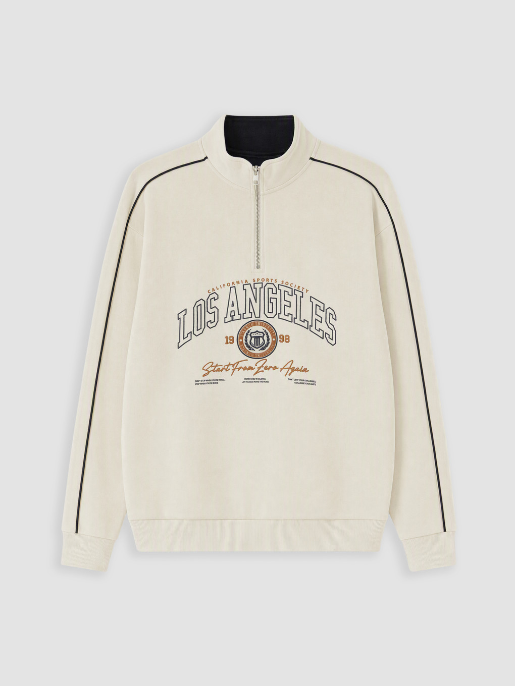 Mock Neck Printed Men's Sweatshirt-4
