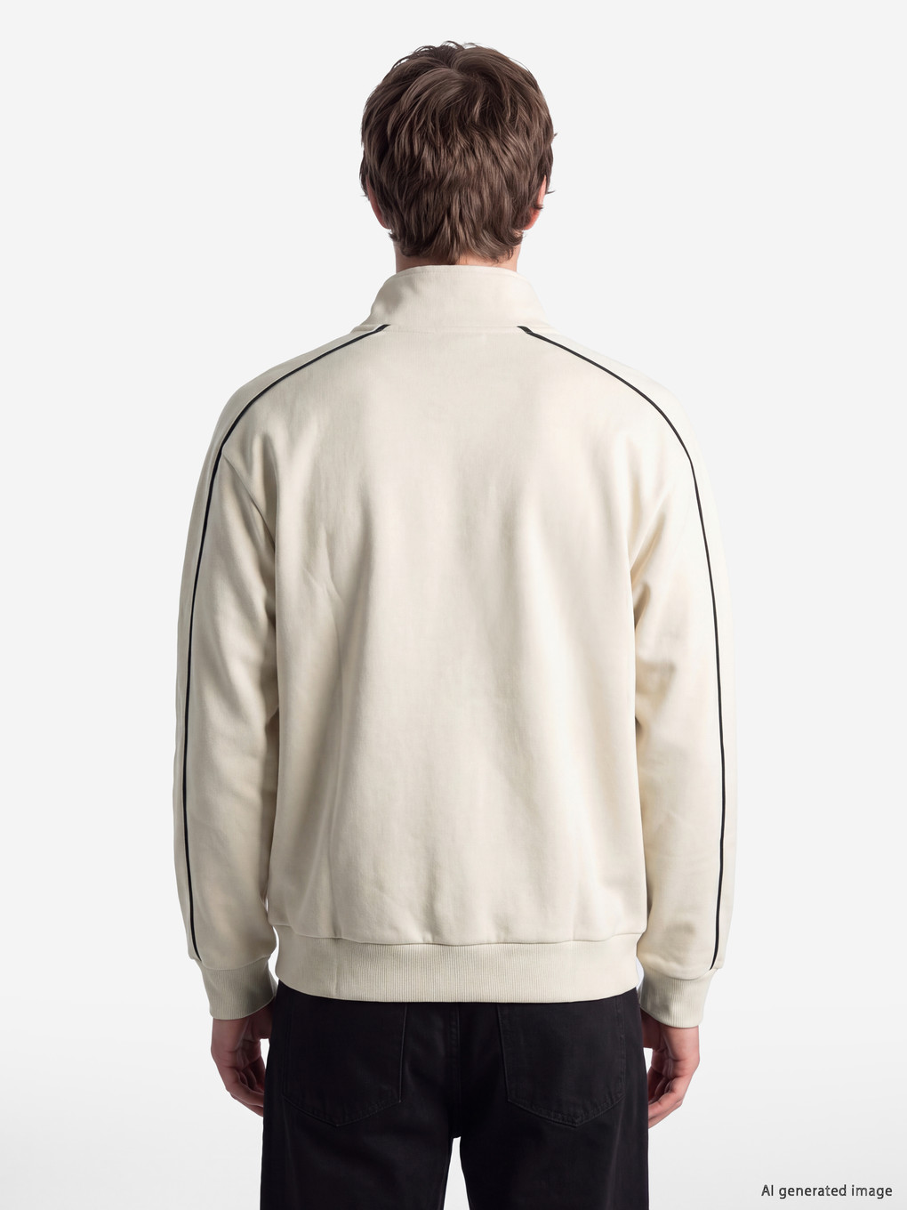 Mock Neck Printed Men's Sweatshirt-3