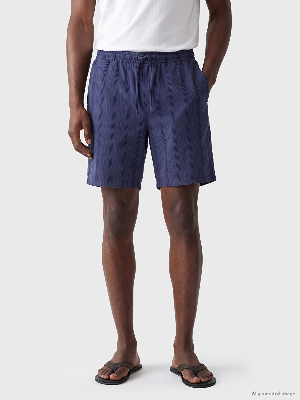 Man Indigo Shorts