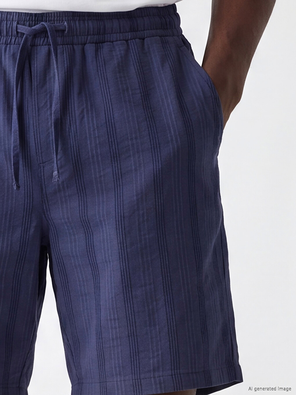 Man Indigo Shorts-2