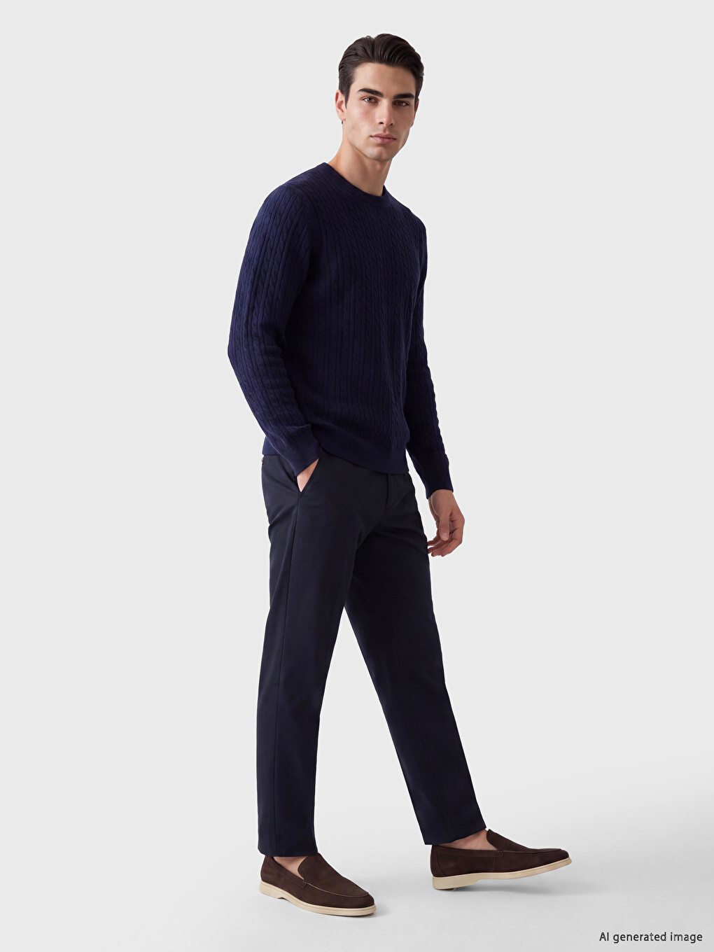Crew Neck Men's Knitwear Sweater-1