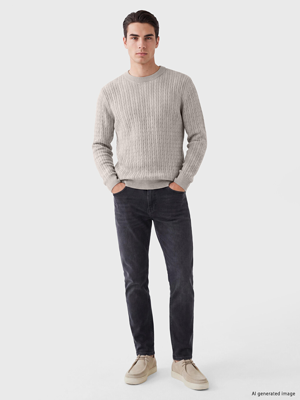 Crew Neck Men's Knitwear Sweater-1
