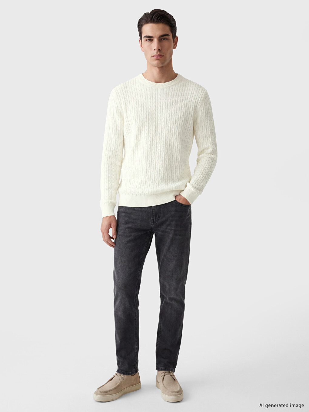 Crew Neck Men's Knitwear Sweater-1