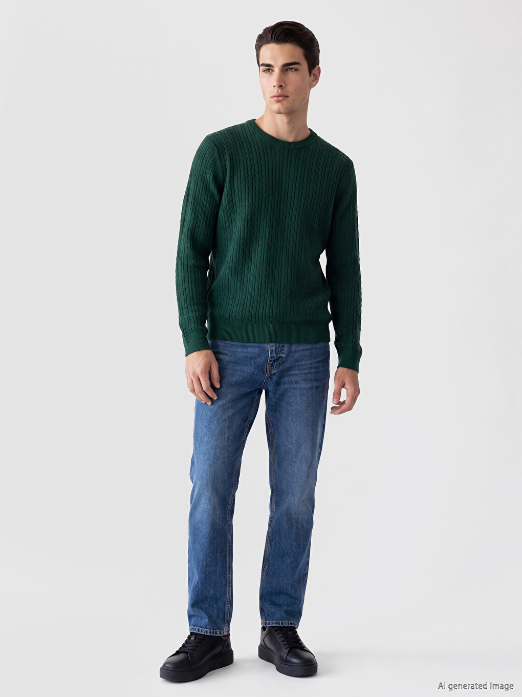Crew Neck Men's Knitwear Sweater-1