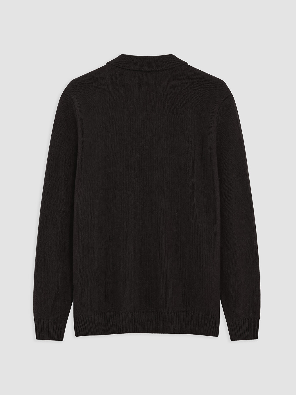Polo Collar Patterned Men's Knitwear Sweater-4