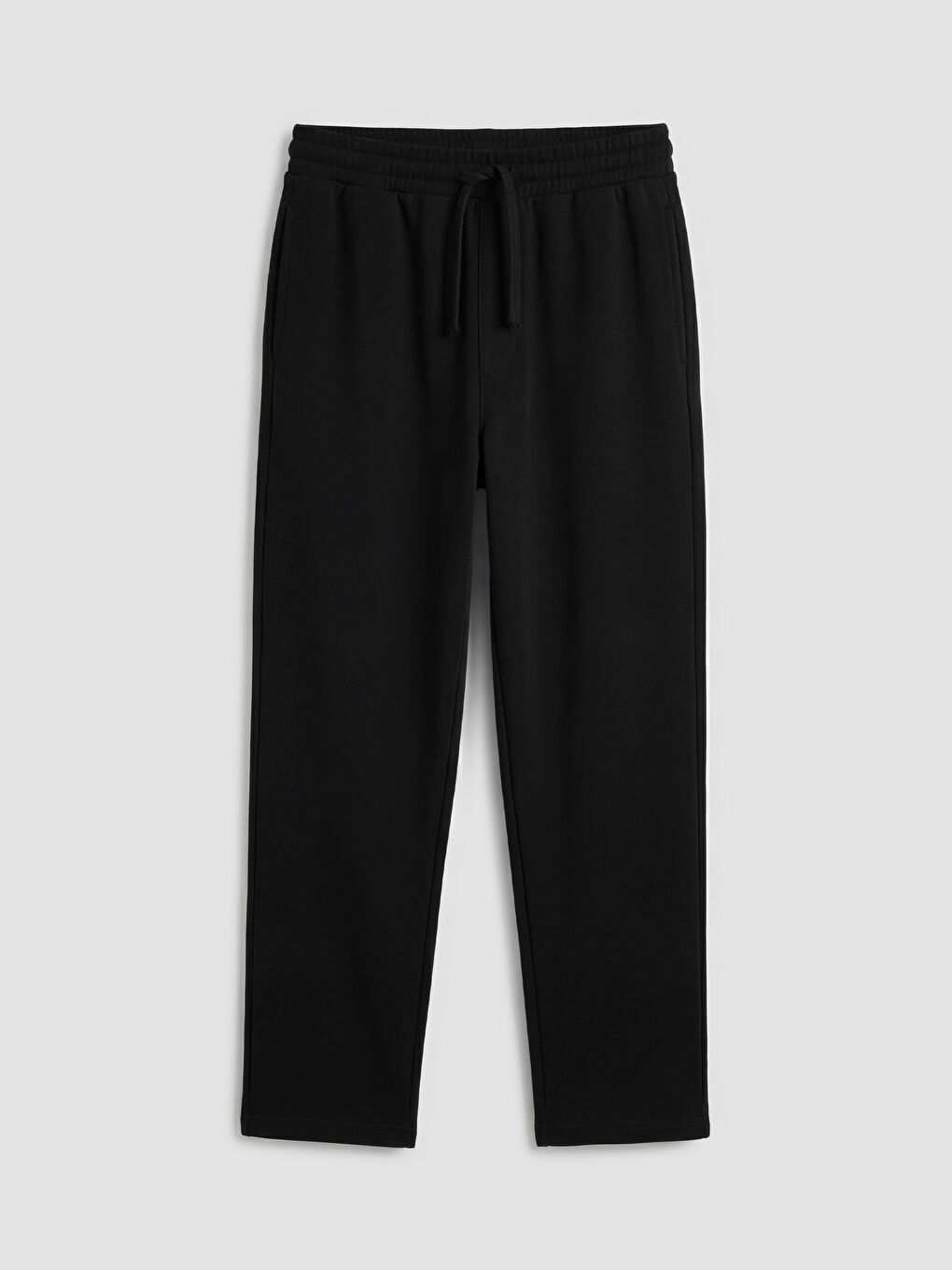 Siyah Rahat Kalıp Erkek Eşofman Altı