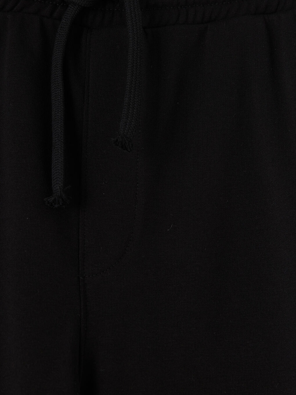 Siyah Rahat Kalıp Erkek Eşofman Altı-2