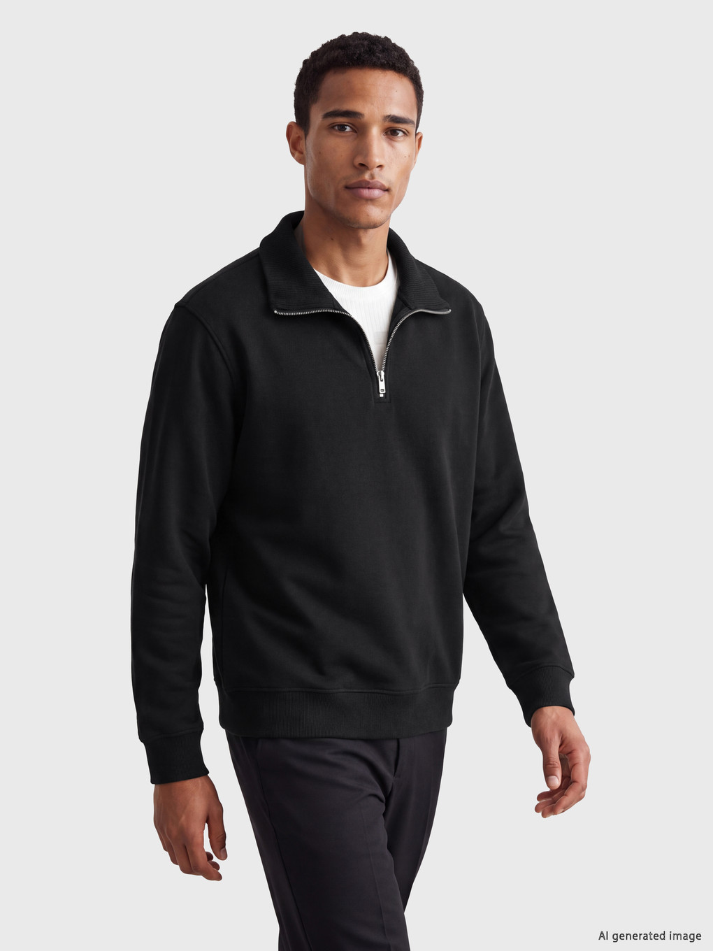 Man Black Sweatshirt
