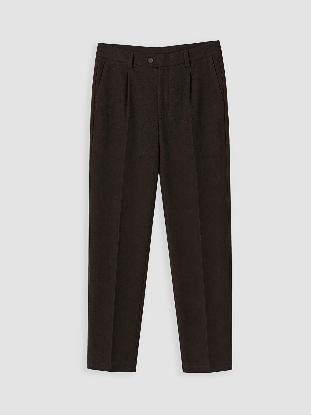 Pantaloni Regular Fit Bărbați Din Țesătură Plisată-4