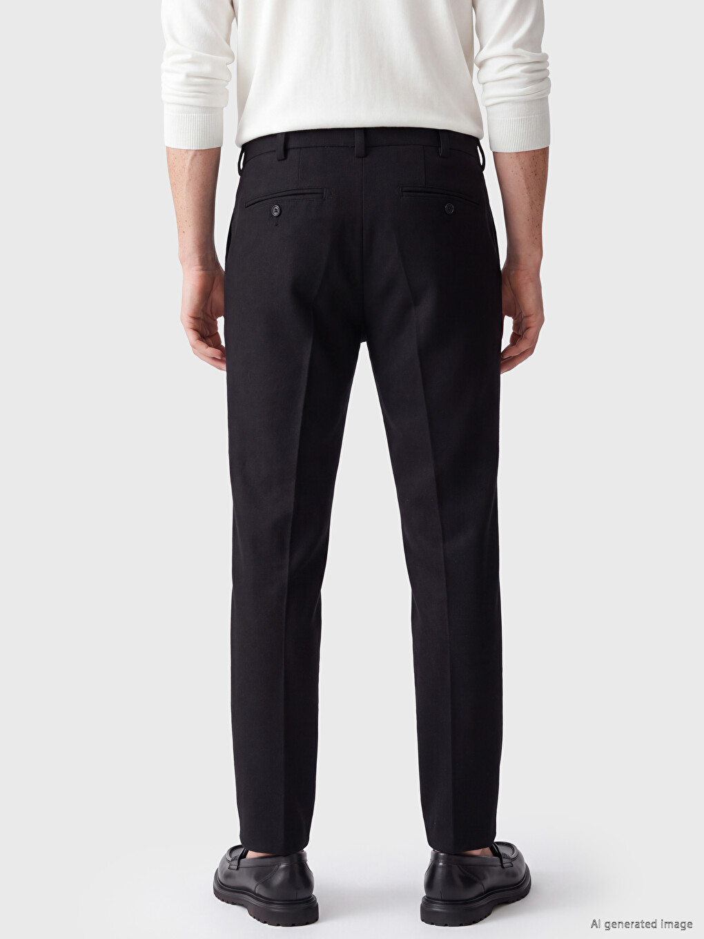Regular Fit Men's Pleated Fabric Trousers-3