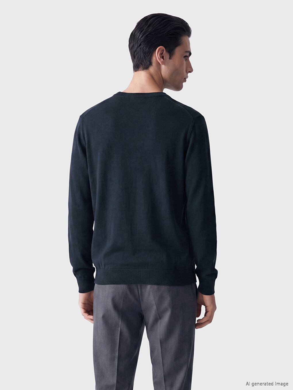 V Neck Men's Knitwear Sweater-2
