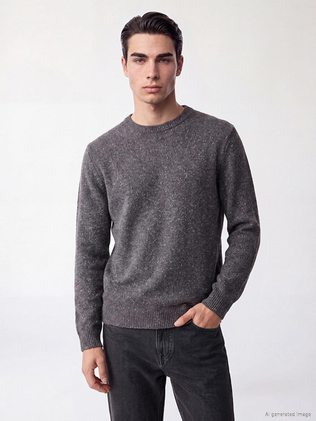 Crew Neck Men's Knitwear Sweater
