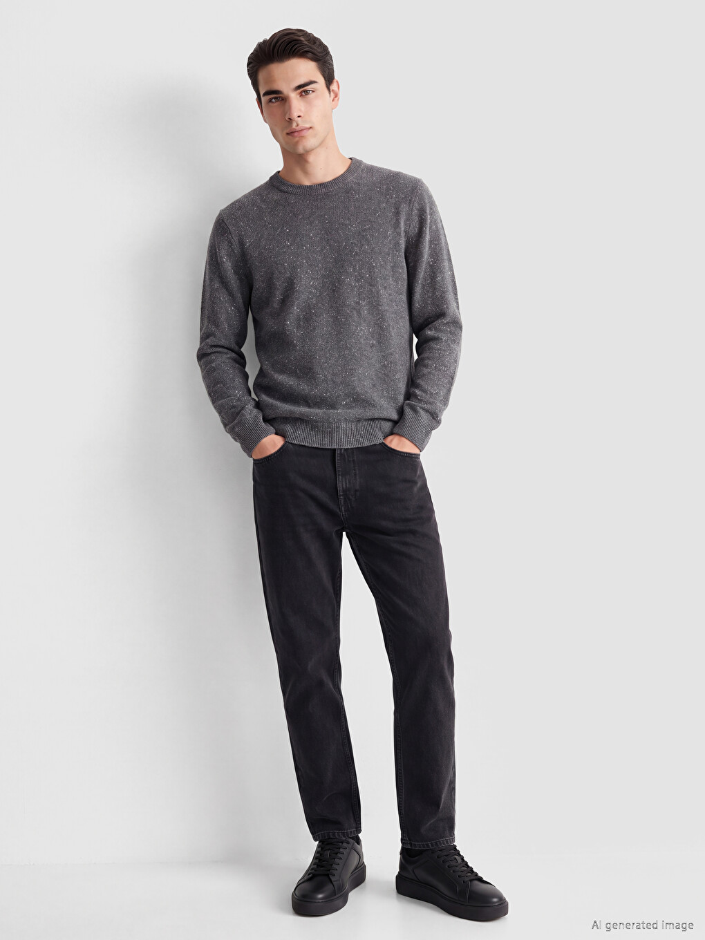 Crew Neck Men's Knitwear Sweater-1