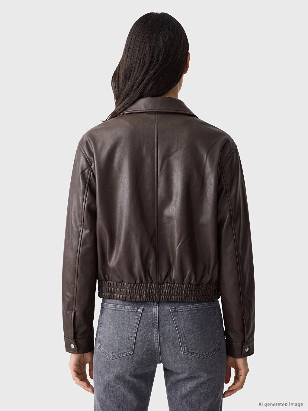 Frau Braun Kunstlederjacke-4