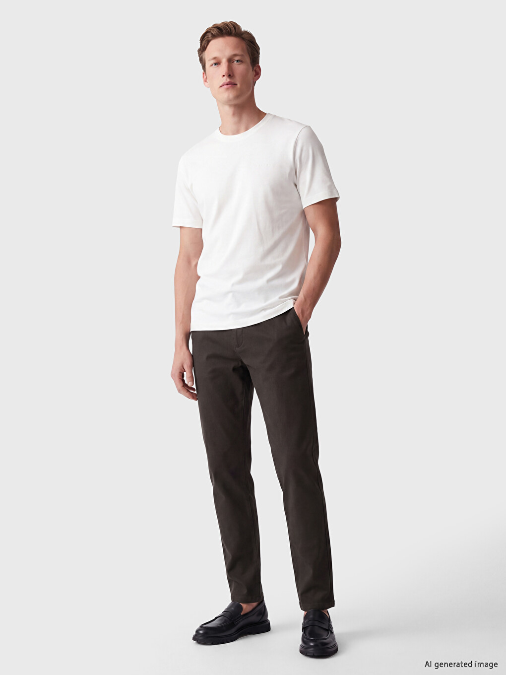 Pantaloni Bărbați Gabardină Standard Fit-1