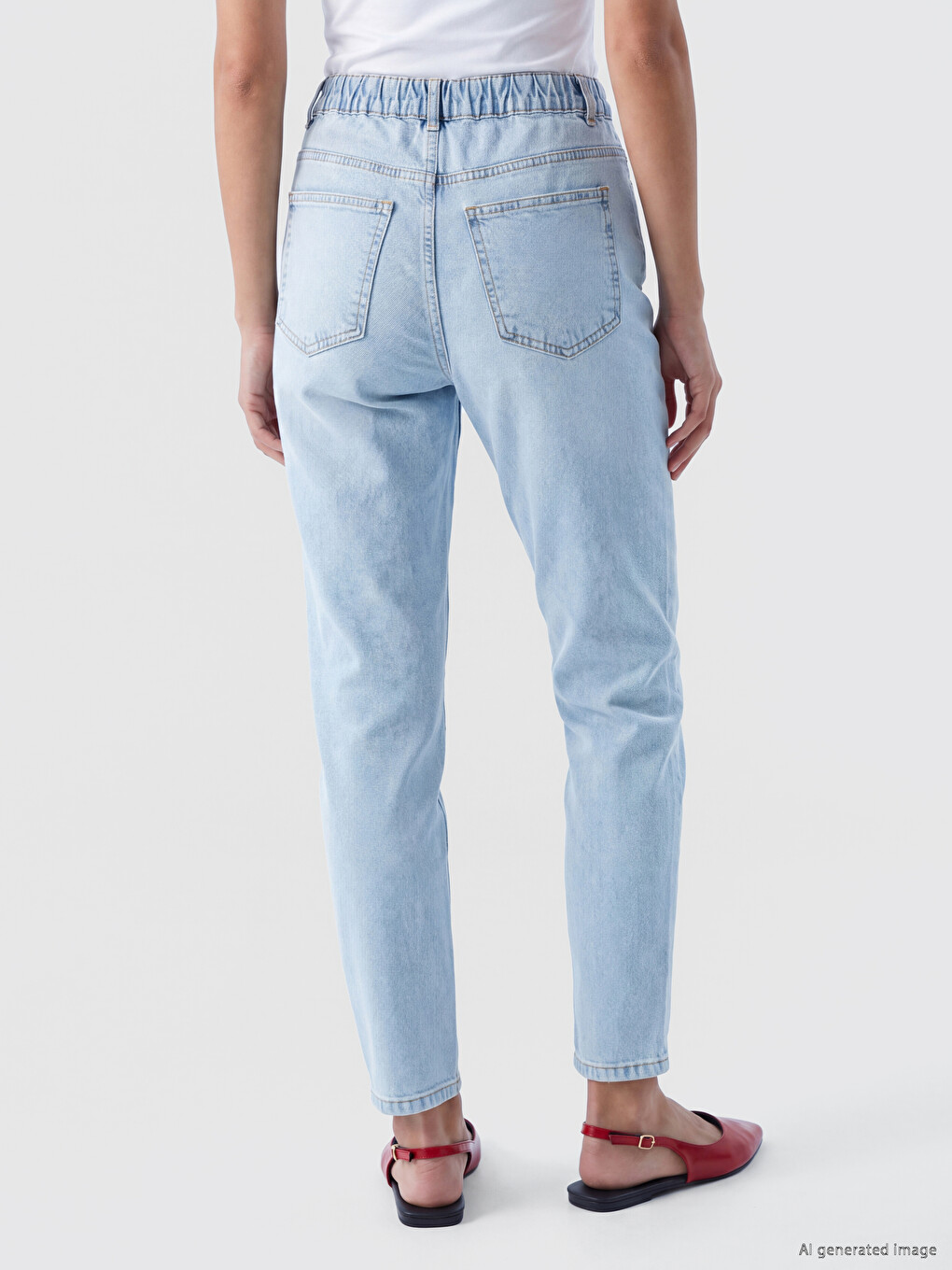 High Waist Regular Fit Women's Jeans-3