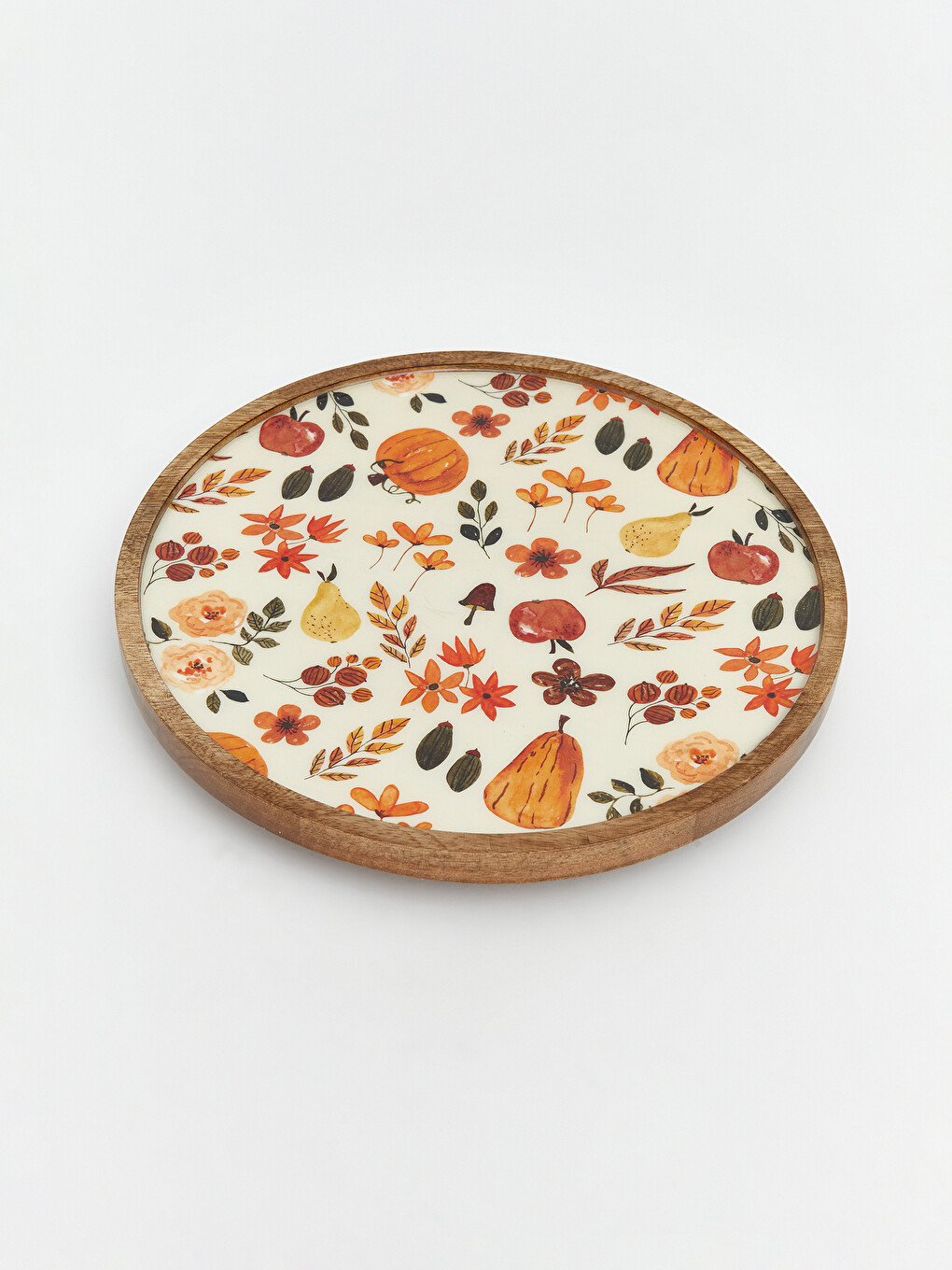Patterned Wooden Legged Serving Dish-3